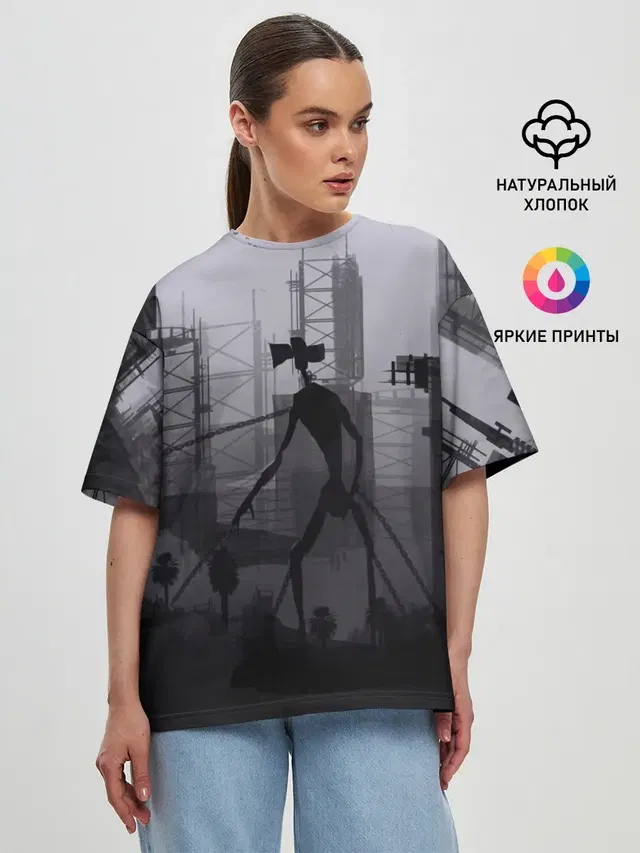 Женская футболка оверсайз