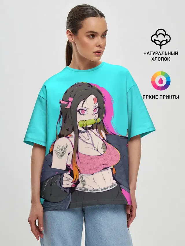 Женская футболка оверсайз