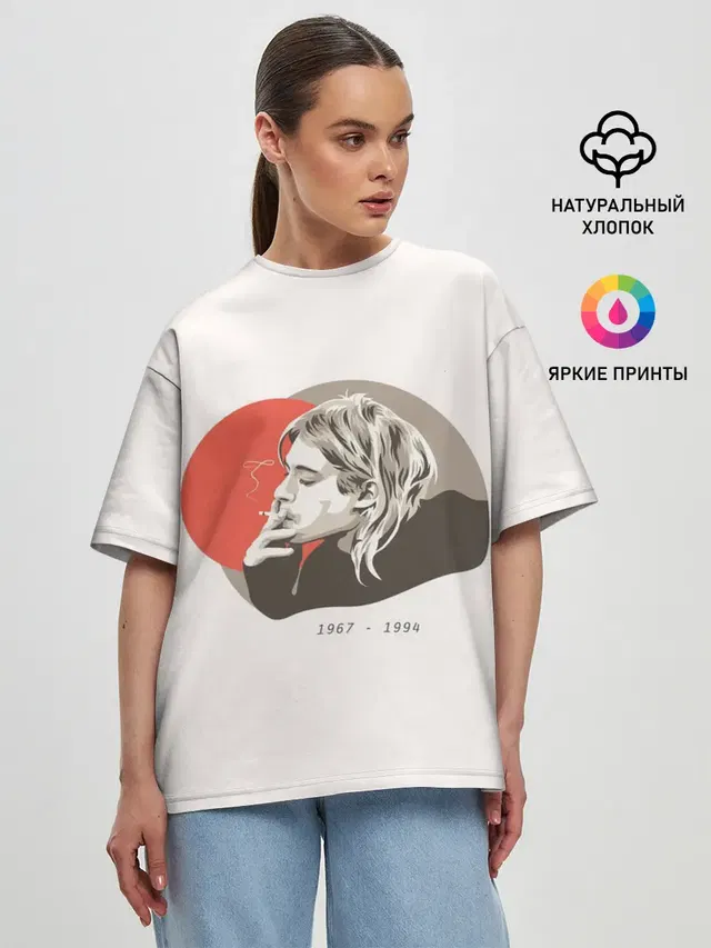 Женская футболка оверсайз