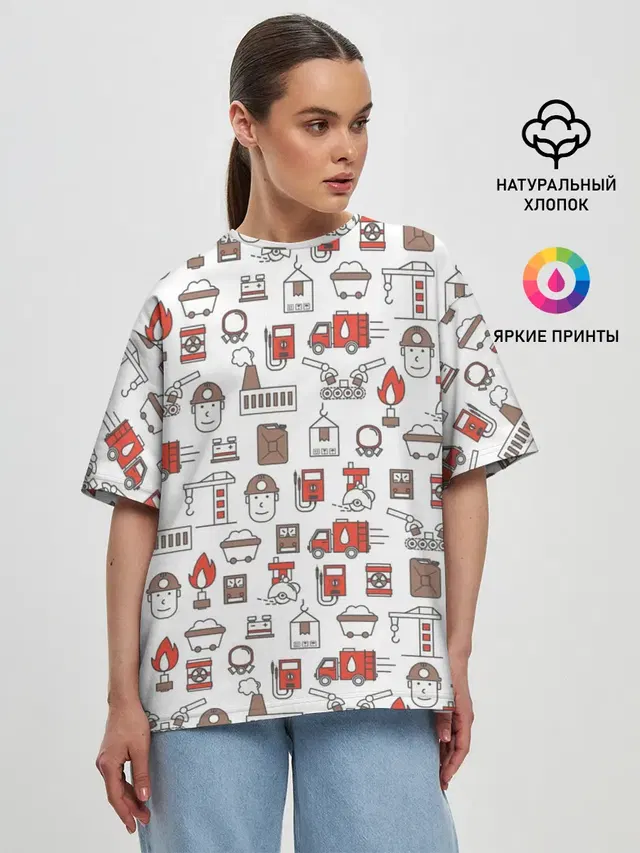Женская футболка оверсайз