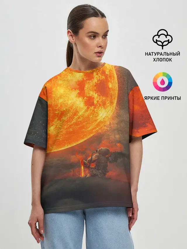Женская футболка оверсайз