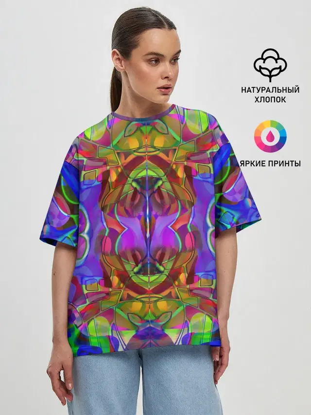 Женская футболка оверсайз
