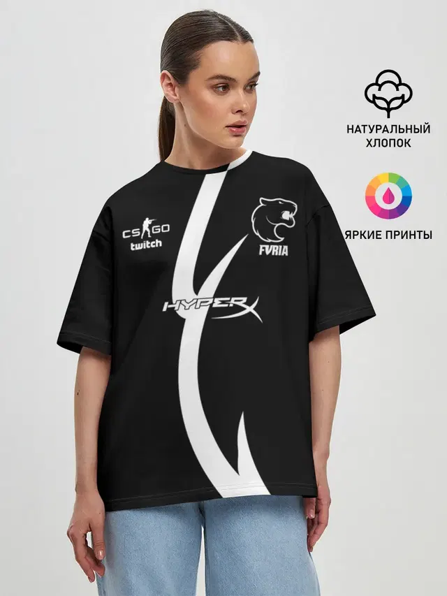 Женская футболка оверсайз
