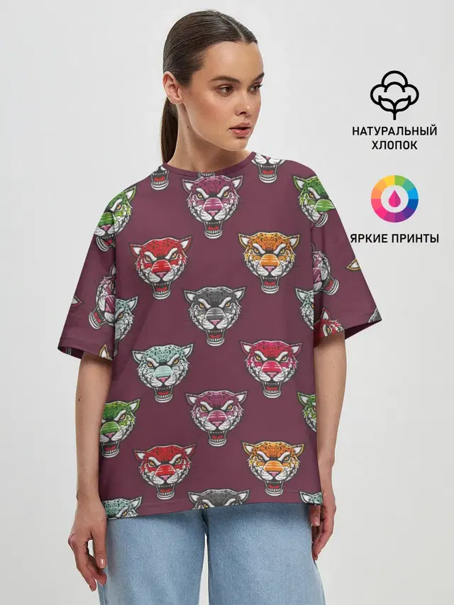Женская футболка оверсайз