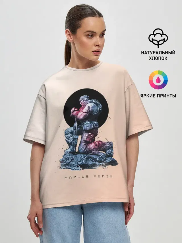 Женская футболка оверсайз