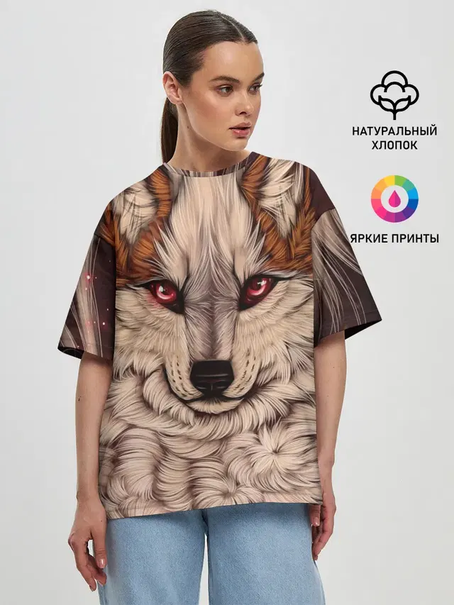 Женская футболка оверсайз