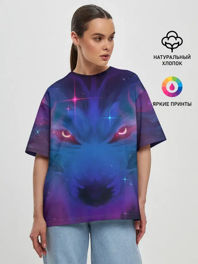 Женская футболка оверсайз