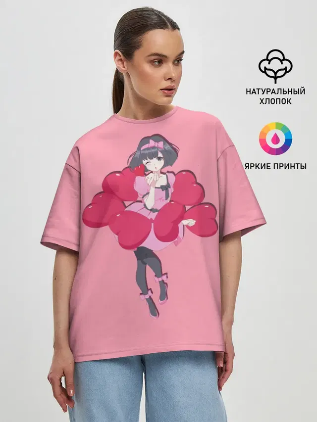 Женская футболка оверсайз