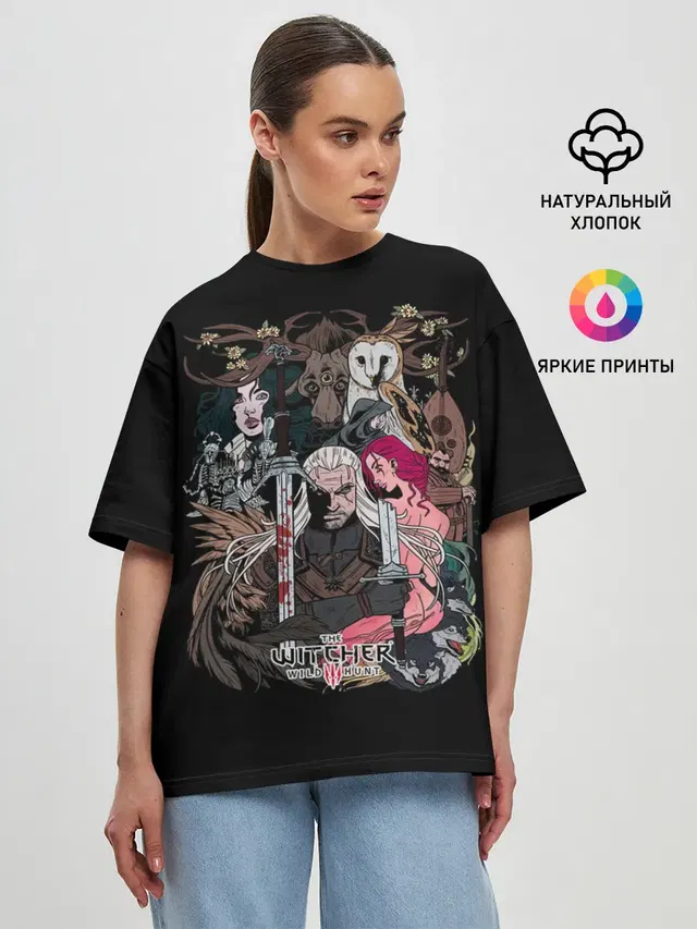 Женская футболка оверсайз