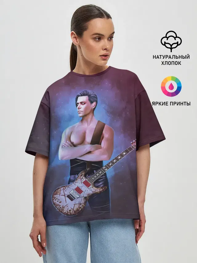 Женская футболка оверсайз