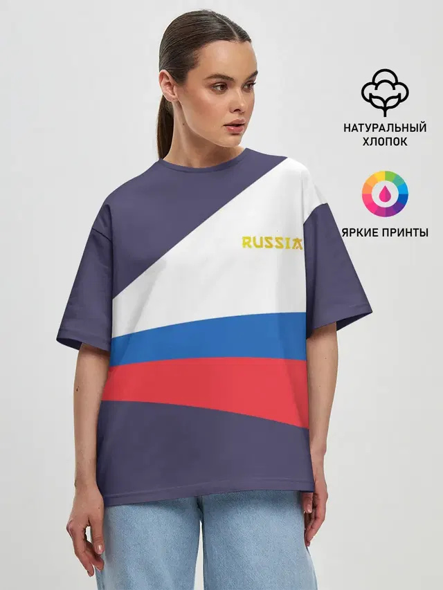 Женская футболка оверсайз