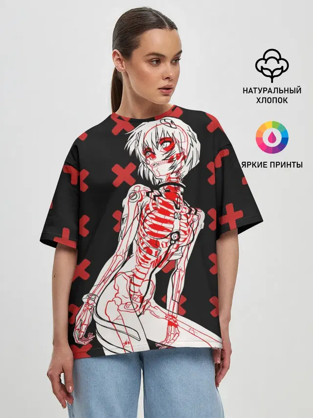 Женская футболка оверсайз