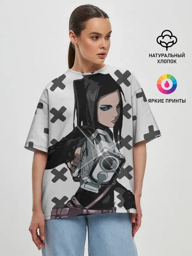 Женская футболка оверсайз