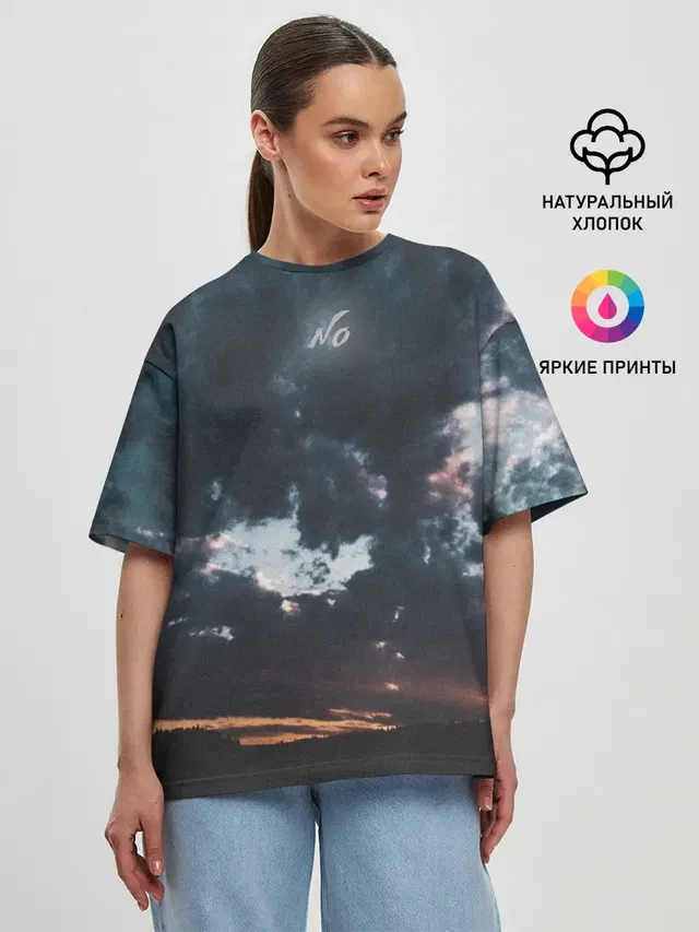 Женская футболка оверсайз