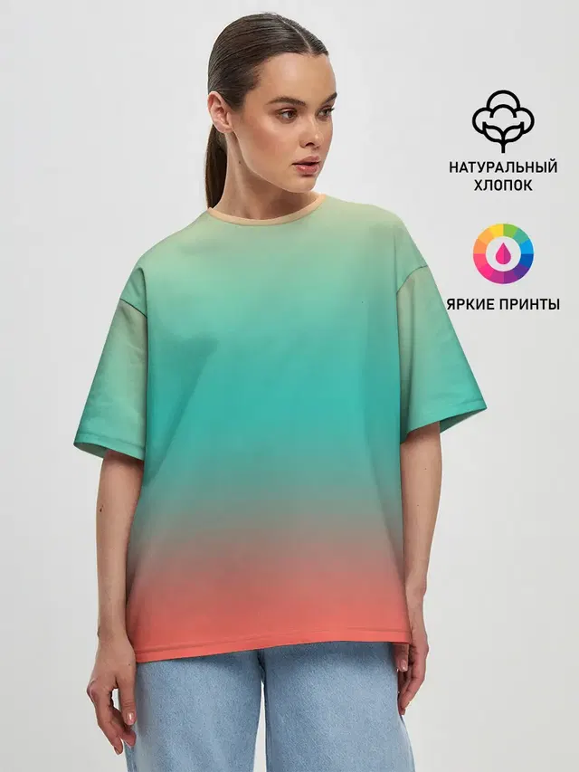 Женская футболка оверсайз