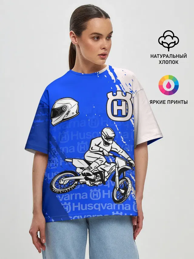 Женская футболка оверсайз