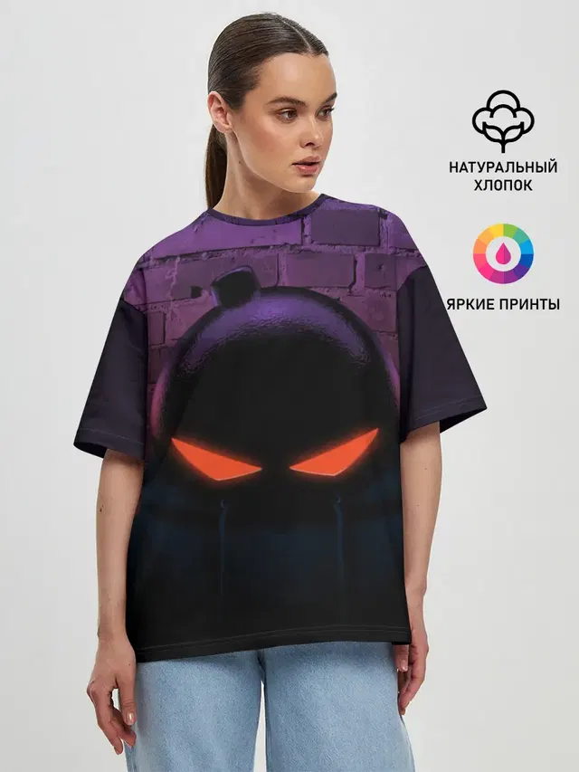 Женская футболка оверсайз