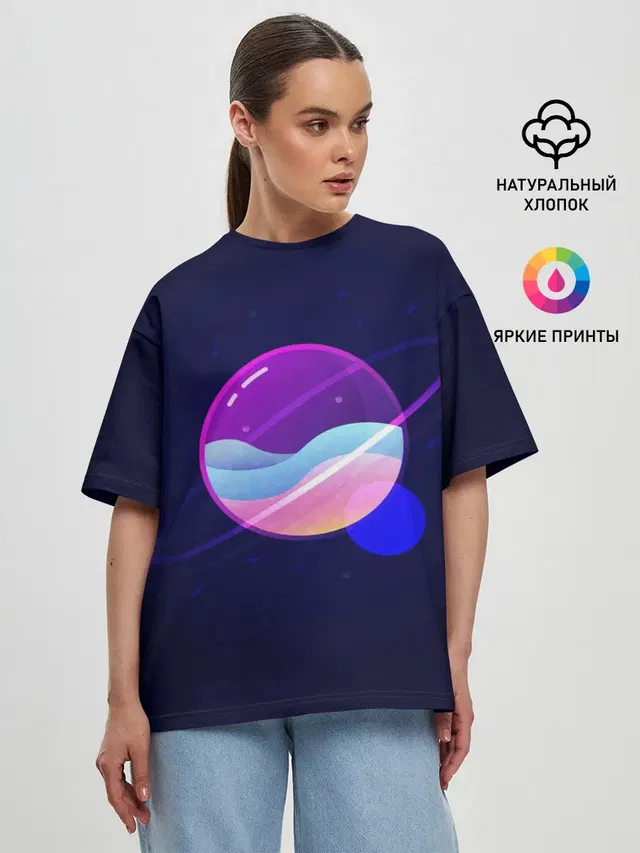 Женская футболка оверсайз
