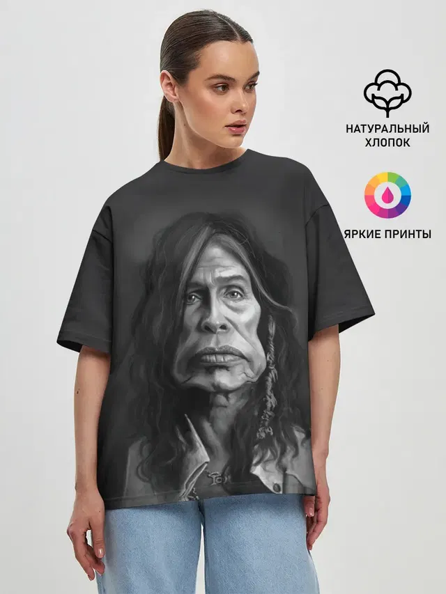 Женская футболка оверсайз