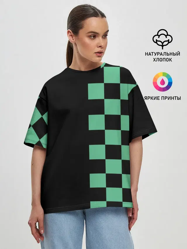 Женская футболка оверсайз