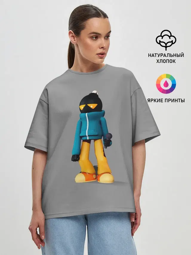 Женская футболка оверсайз