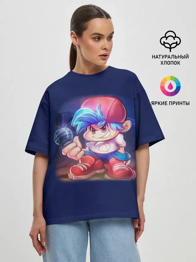 Женская футболка оверсайз