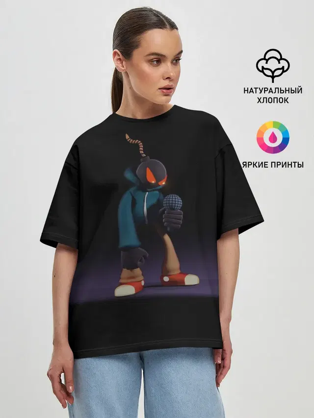 Женская футболка оверсайз