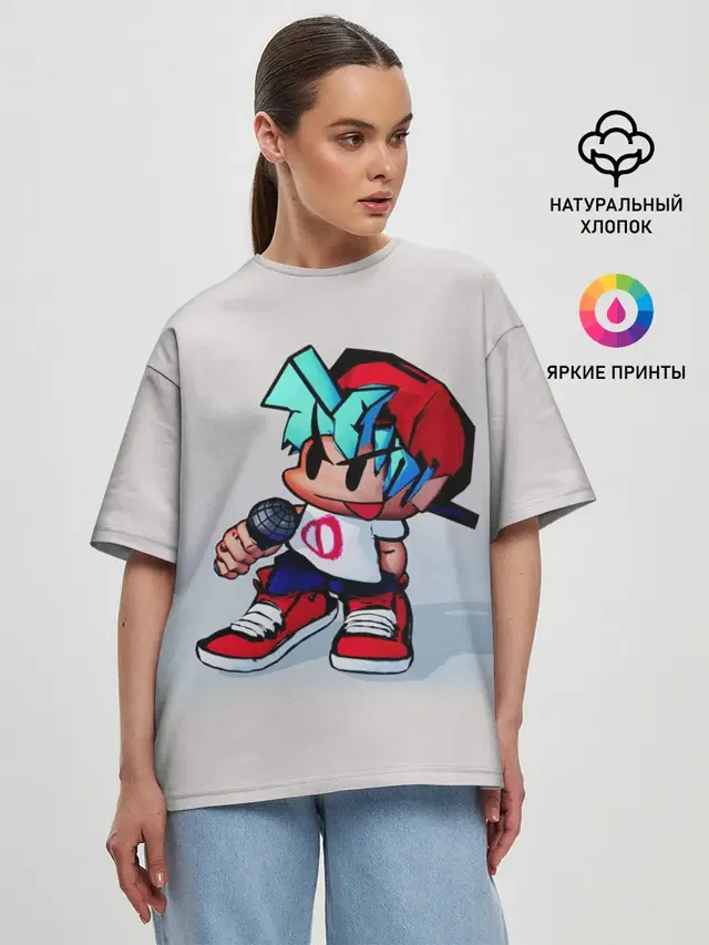 Женская футболка оверсайз