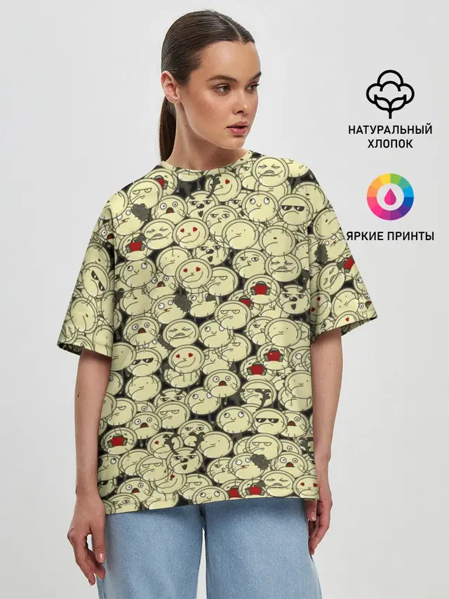 Женская футболка оверсайз