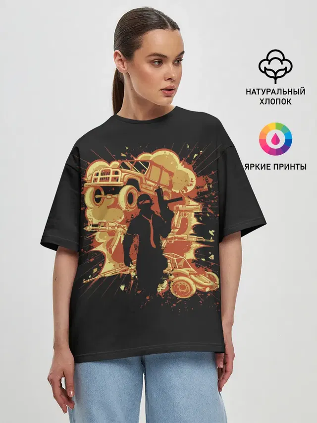 Женская футболка оверсайз