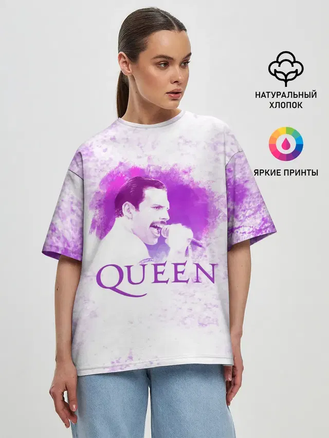 Женская футболка оверсайз