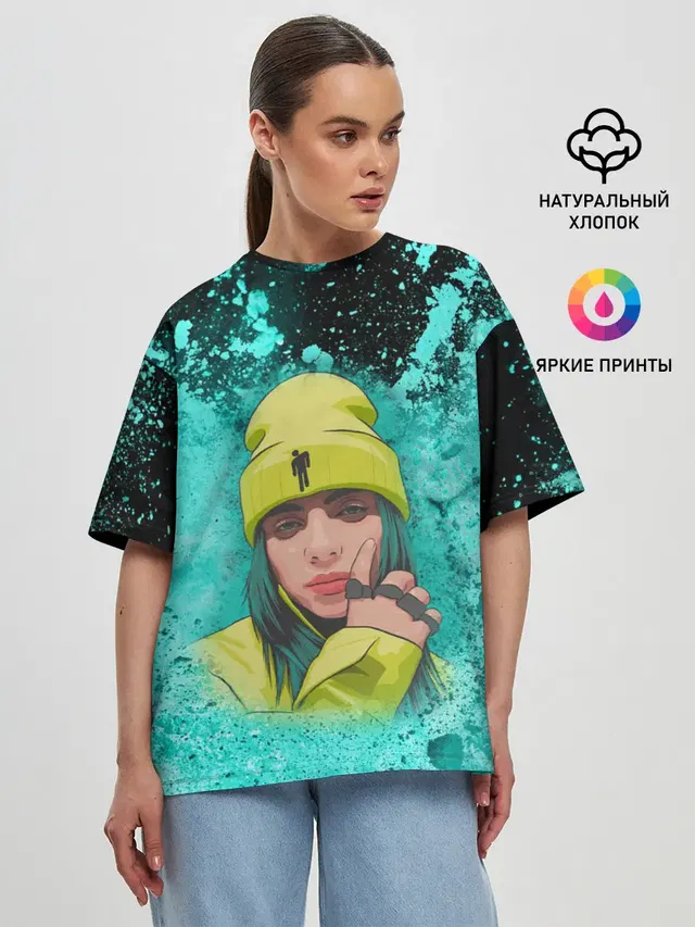 Женская футболка оверсайз