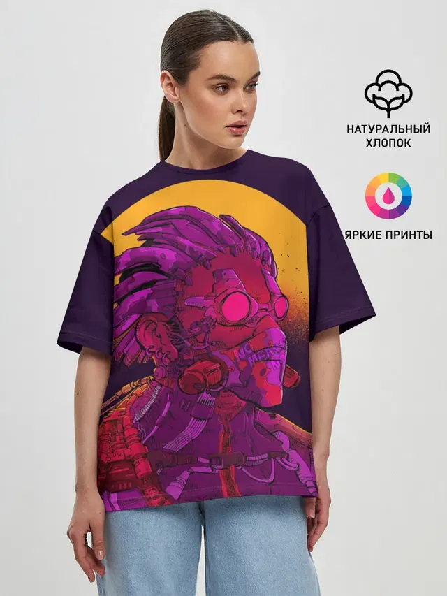Женская футболка оверсайз
