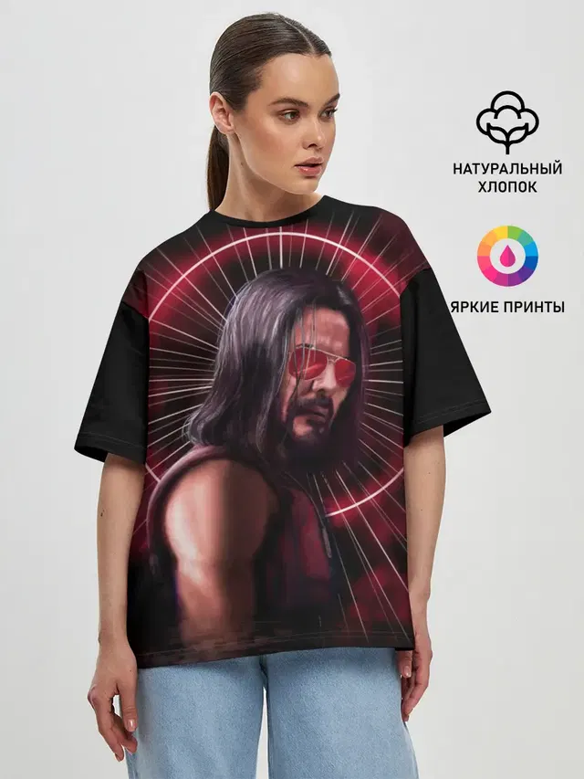 Женская футболка оверсайз