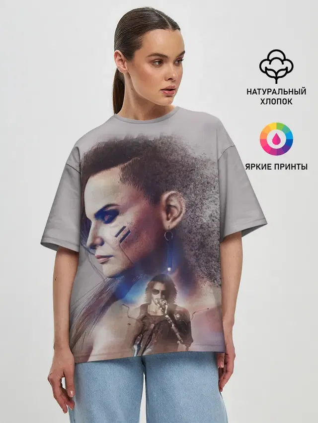 Женская футболка оверсайз