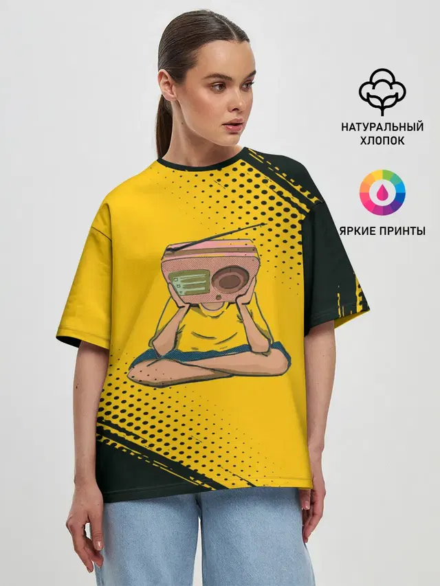 Женская футболка оверсайз