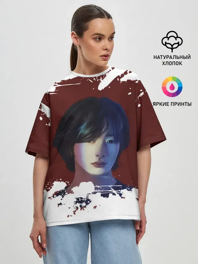 Женская футболка оверсайз