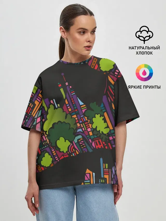 Женская футболка оверсайз