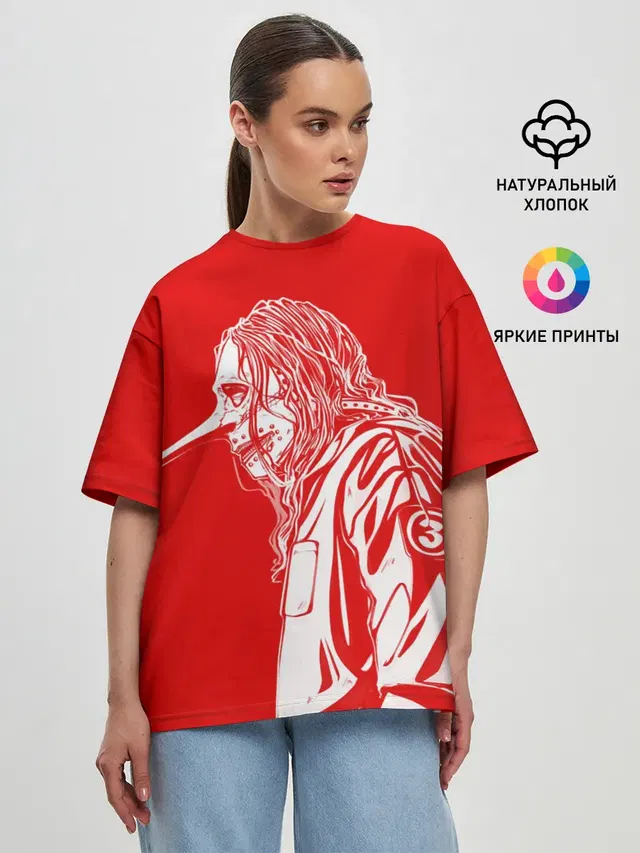 Женская футболка оверсайз
