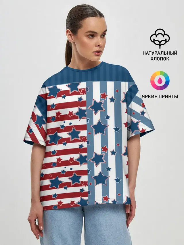 Женская футболка оверсайз