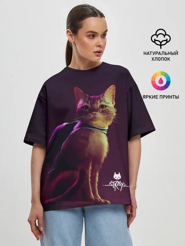 Женская футболка оверсайз