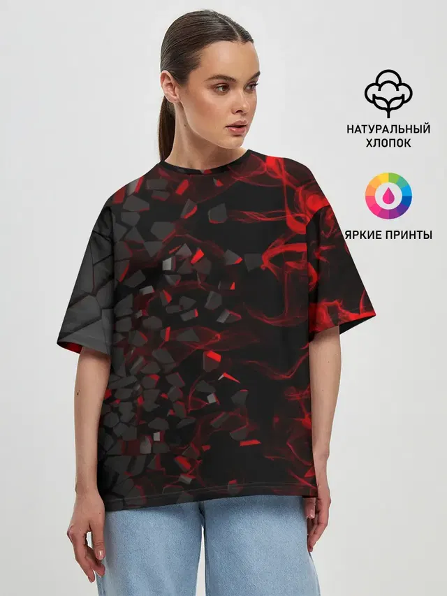 Женская футболка оверсайз