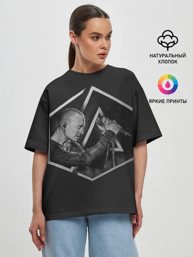 Женская футболка оверсайз