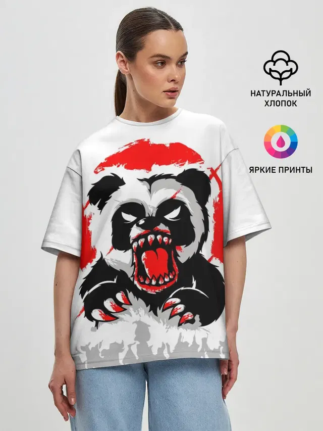 Женская футболка оверсайз
