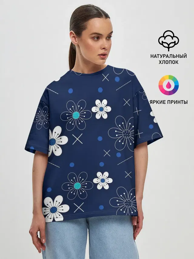 Женская футболка оверсайз