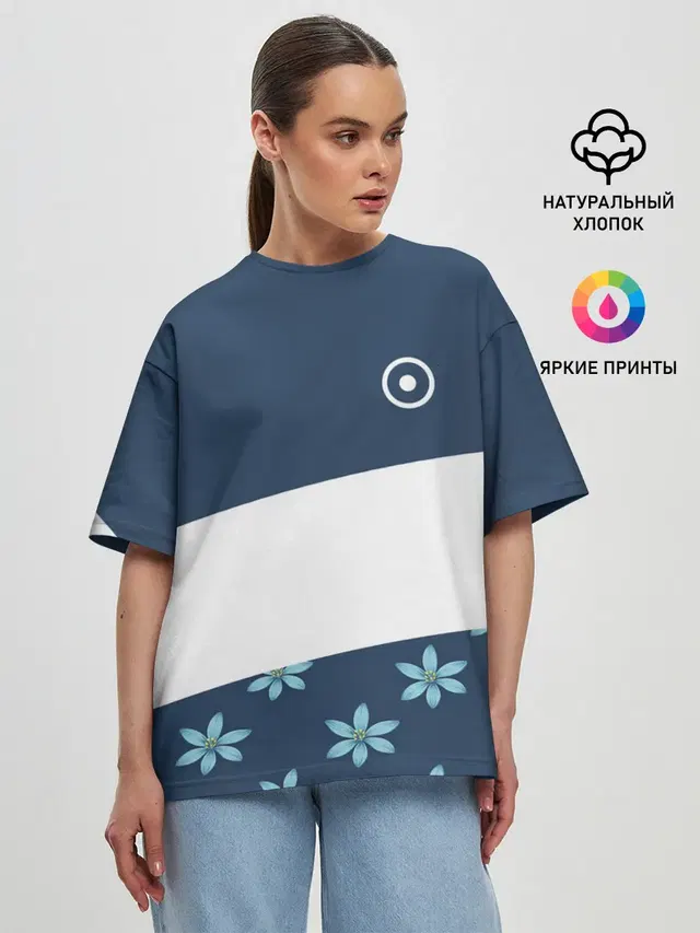 Женская футболка оверсайз