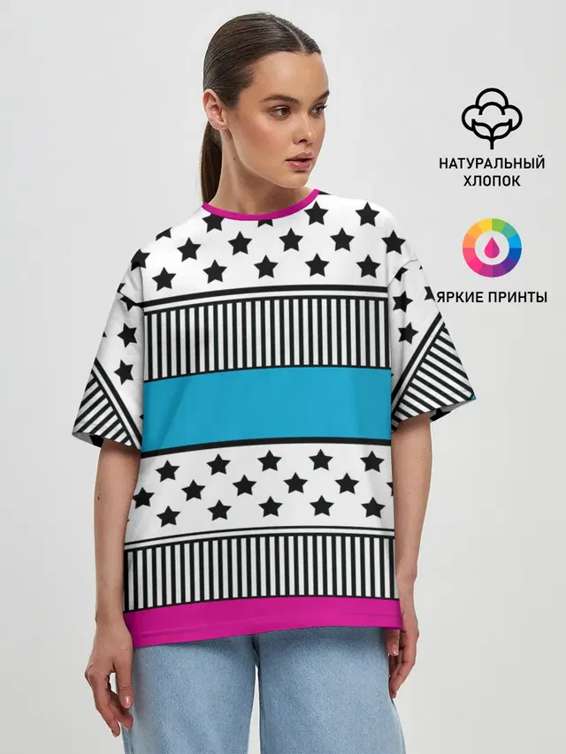 Женская футболка оверсайз