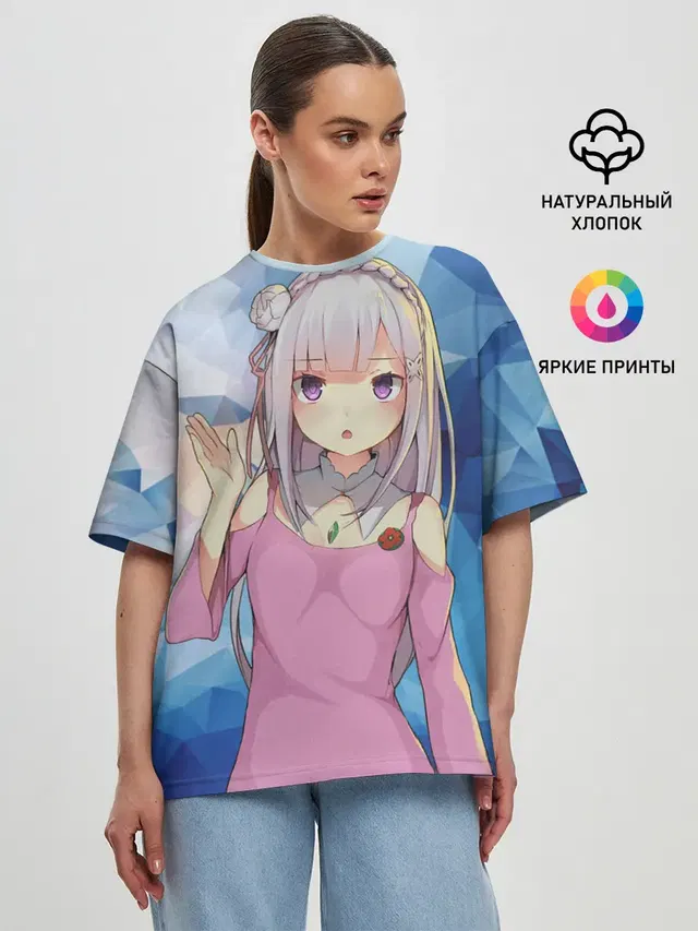 Женская футболка оверсайз