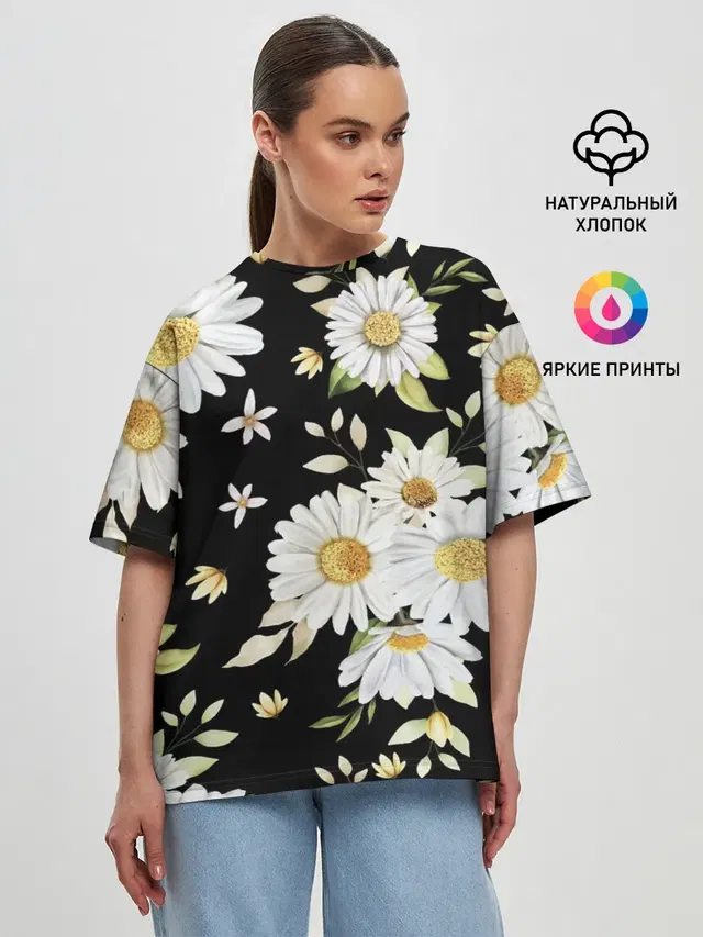 Женская футболка оверсайз