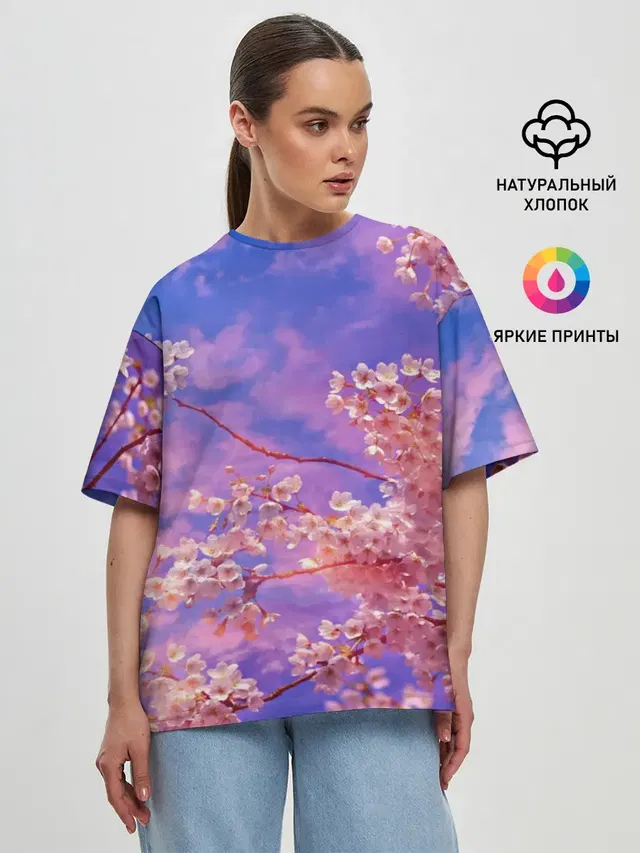 Женская футболка оверсайз
